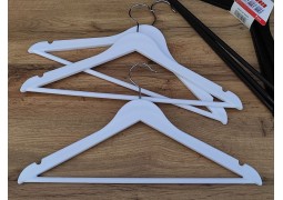 Плечики пластикові з металевим гачком 42х1см. (білі)